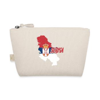 Serbian flag | Serbia Serbian Serbin gifts - Organic Pouch - nature - Front