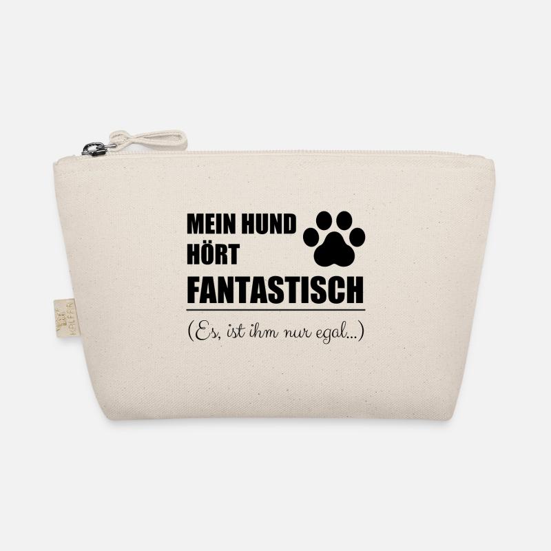 Mein Hund hört Fantastisch Hunde Geschenkidee - Bio-Täschchen - Natur