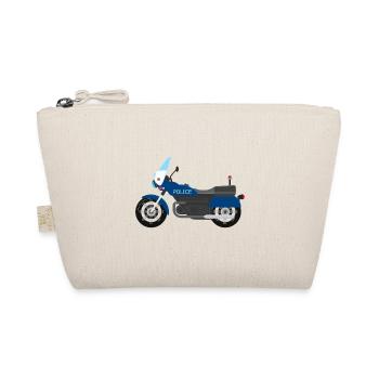 Police motorcycle police motorcycle blue for children - Organic Pouch - nature - Front