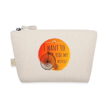 I want to ride my bicycle - Organic Pouch - nature - Front
