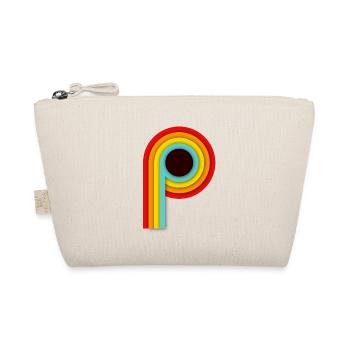 Retro Design Stripes P - Organic Pouch - nature - Front