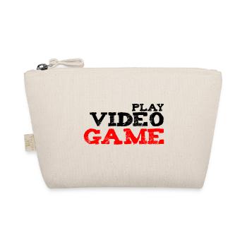 spielt Videospiele Konsole Computer Geschenk geek - Bio-Täschchen - Natur - Vorne