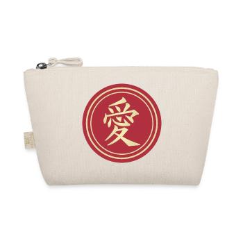 sticker japanese kanji love ai gift idea - Organic Pouch - nature - Front