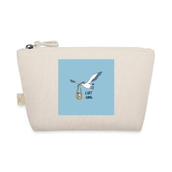Birth Low German congratulations on the birth - Organic Pouch - nature - Front