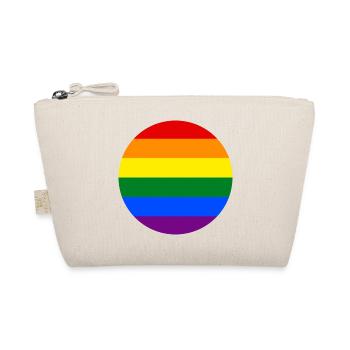 autocollant rond drapeau de la fierté gay drapeau arc-en-ciel - Trousse biologique - nature - Devant