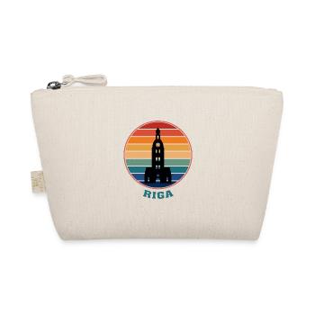 Riga Landmark Silhouette Lettland Reisesouvenir - Bio-Täschchen - Natur - Vorne