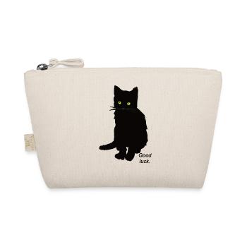 Cat black yellow Good luck - Organic Pouch - nature - Front