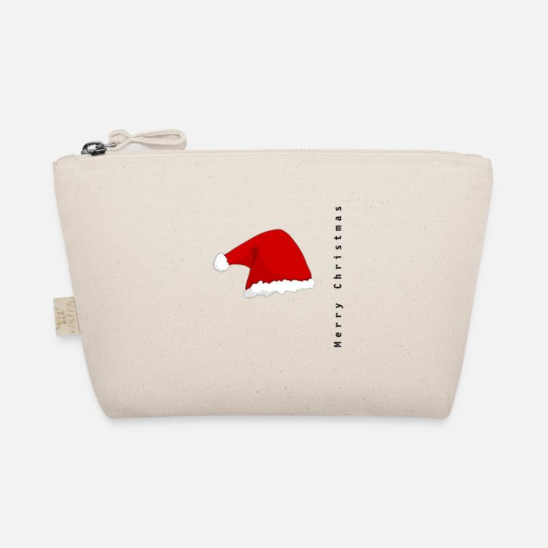Roter Hut, Weihnachten, Weihnachten - Bio-Täschchen - Natur