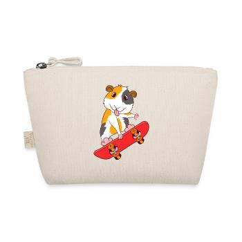 Skateboard Guinée Cochon Skate Sur Tshirt Design - Trousse biologique - nature - Devant