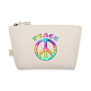 Flower Power Peace Sign Hippie Peace Symbol - Organic Pouch - nature - Front