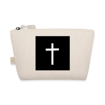 Jesus Cross White - Organic Pouch - nature - Front