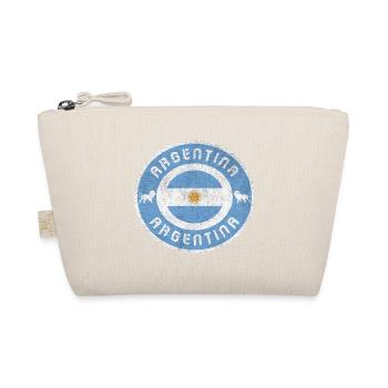 Argentina vintage design with flag / gift - Organic Pouch - nature - Front
