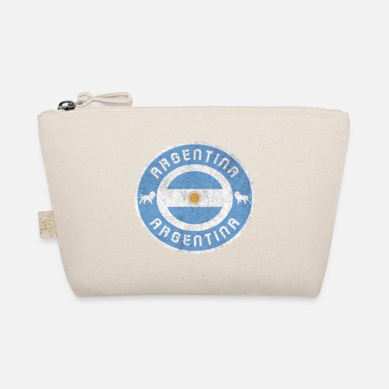 Argentinien Vintage Design mit Flagge / Geschenk Bio-Täschchen