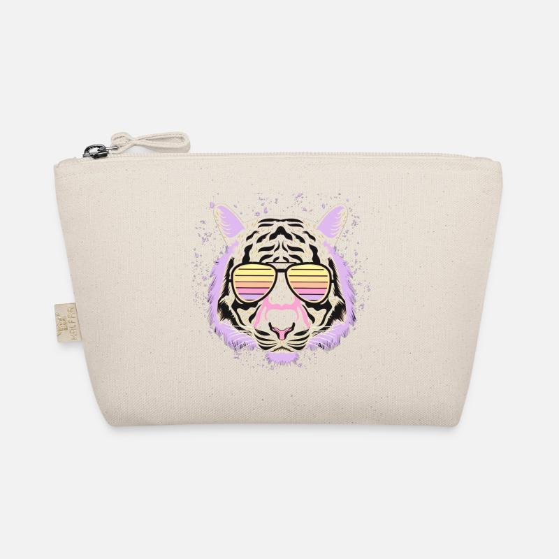 Tiger Psychedelic Eyewear Style Organic Pouch