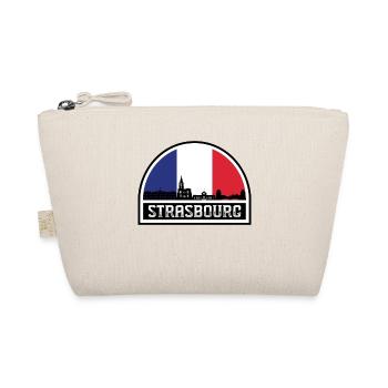 Strasbourg France Skyline Silhouette Drapeau Français - Trousse biologique - nature - Devant