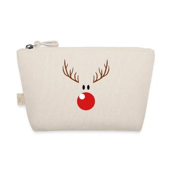Renne noël drôle nez rouge rudolph - Trousse biologique - nature - Devant