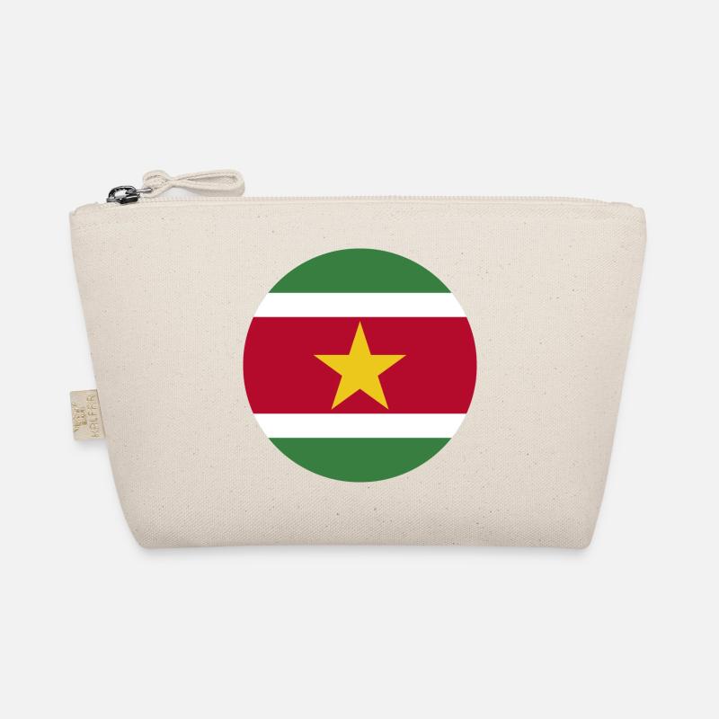 Autocollant rond drapeau du Suriname Idée cadeau Aufkleber Trousse biologique