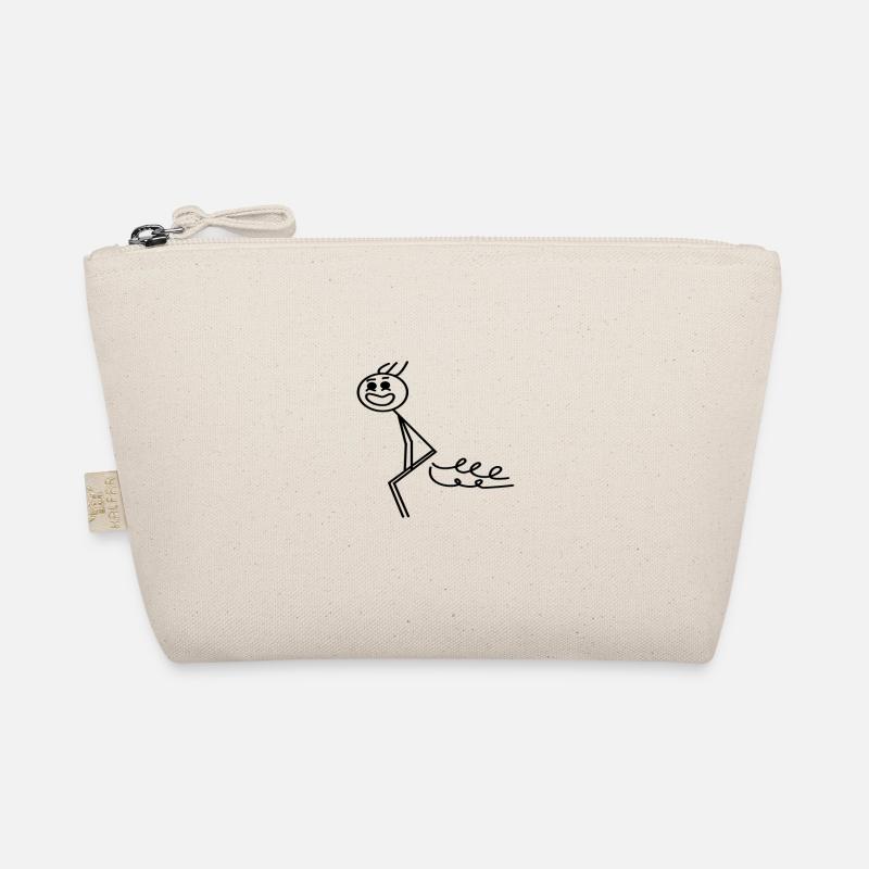 Farting stick figure Organic Pouch