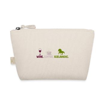 Icelandic horse wine coffee saying for rider - Organic Pouch - nature - Front