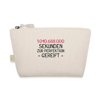 33 Geburtstag in Sekunden Geschenk Geschenkidee - Bio-Täschchen - Natur - Vorne