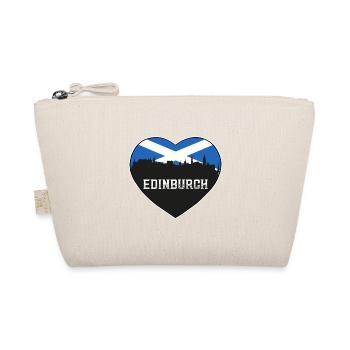 Edinburgh Scotland Skyline Souvenir Scottish Flag - Organic Pouch - nature - Front