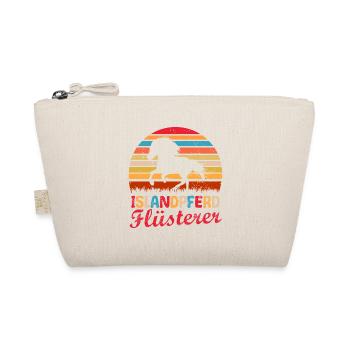Islandpferd Flüsterer Retro Vintage Silhouette - Bio-Täschchen - Natur - Vorne
