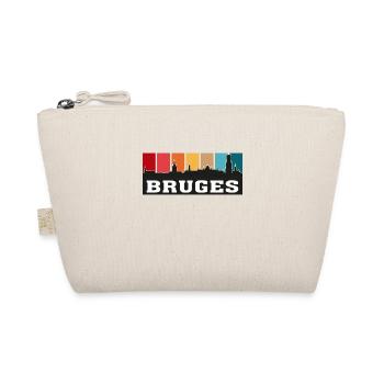 Bruges Belgique Voyage Skyline Souvenirs Silhouette - Trousse biologique - nature - Devant