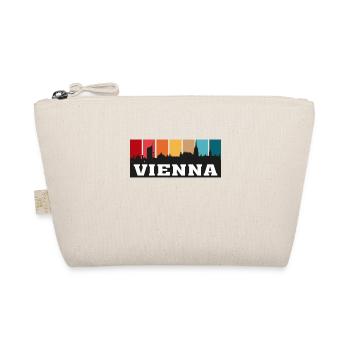 Vienna Austria Travel Souvenir Skyline Silhouette - Organic Pouch - nature - Front