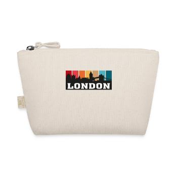 London England Travel Souvenir Skyline Silhouette - Bio-Täschchen - Natur - Vorne