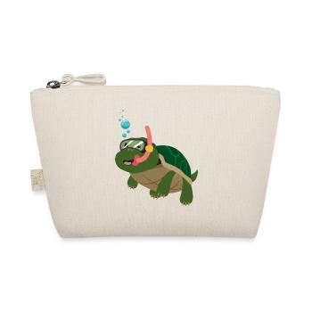 Schildkröte Schnorcheln Schwimmen Geschenkidee - Bio-Täschchen - Natur - Vorne