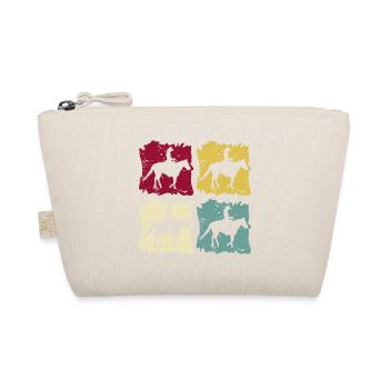 Western Riding Western Horse Retro Vintage Grunge - Organic Pouch - nature - Front