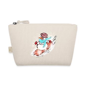 Bonhomme de neige avec écharpe et planche à neige - Trousse biologique - nature - Devant
