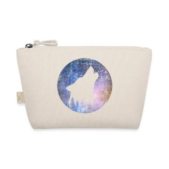 Wolf Howling At The Full Moon - Organic Pouch - nature - Front
