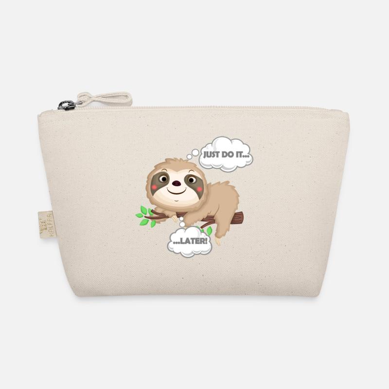 Just do it later | Faultier Chillen Geschenkidee - Bio-Täschchen - Natur