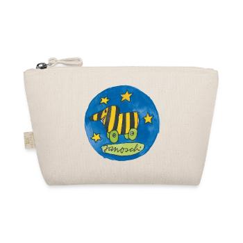 Janosch Tiger Duck Logo Badge - Organic Pouch - nature - Front