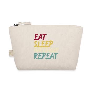 Haflinger horse horse Eat Sleep saying retro - Organic Pouch - nature - Front