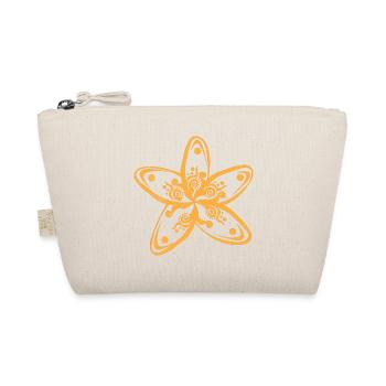 Hawaii-Blume Plumeria Orange Tribal Geschenk - Bio-Täschchen - Natur - Vorne