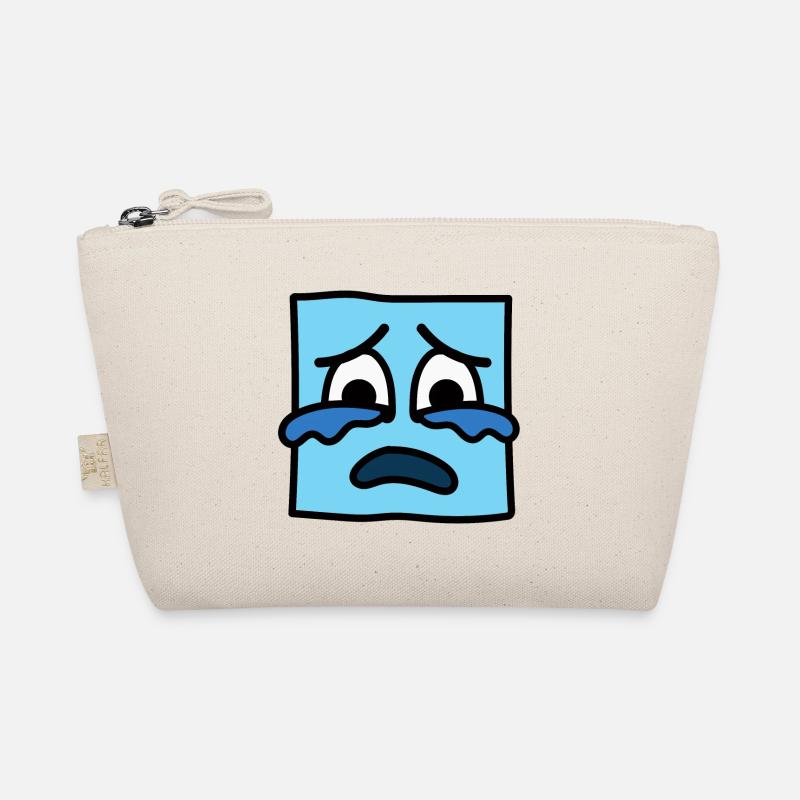 Funny Square Emoji Emoticon Kawaii Expression Face Organic Pouch