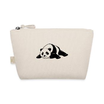 Lustige schwarz-weiße süße Panda Bear Tanz Dab - Bio-Täschchen - Natur - Vorne