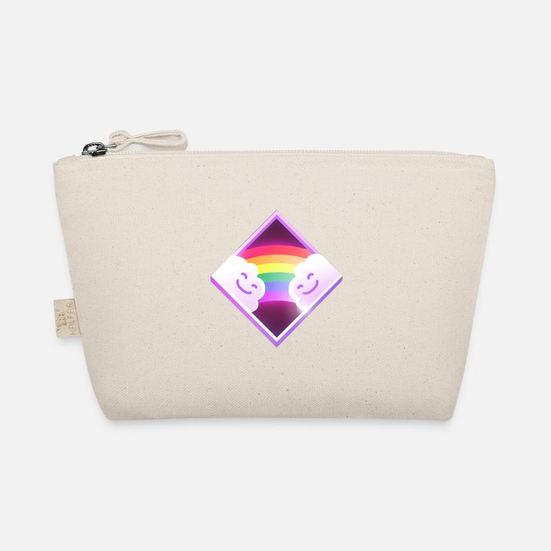 Enamored clouds with rainbow Organic Pouch