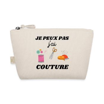 T-shirt je peux pas j ai couture humour cadeau - Trousse biologique - nature - Devant