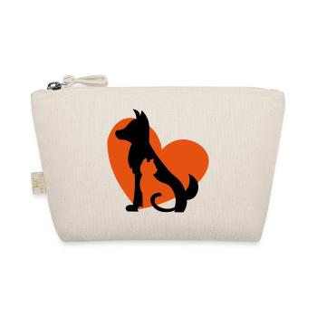 Chien chat - coeur pour animaux - idée cadeau / cadeau - Trousse biologique - nature - Devant