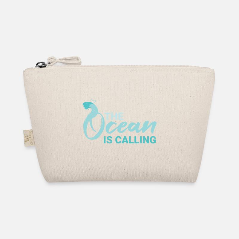 The Ocean Is Calling Surfer Diver Gift Idea Organic Pouch