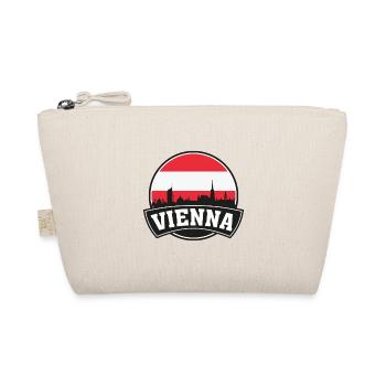 Vienna City Skyline Austria Flag Souvenir - Organic Pouch - nature - Front