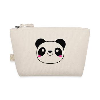 Panda t shirt woman i love panda kawaii - Organic Pouch - nature - Front