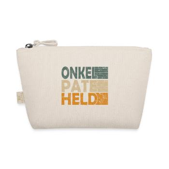 Patenonkel Onkel Pate Held Spruch für Taufe Retro - Bio-Täschchen - Natur - Vorne