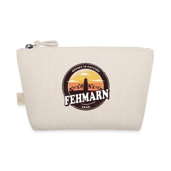 Fehmarn Vintage Leuchtturm Design - Bio-Täschchen - Natur - Vorne
