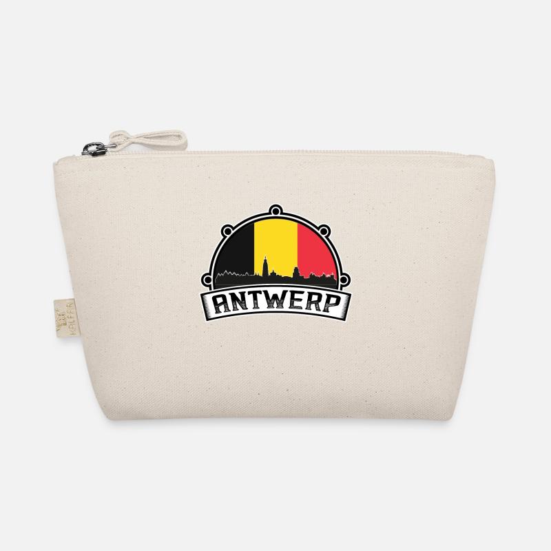 Antwerp Belgium Skyline Souvenir Austrian Flag Organic Pouch