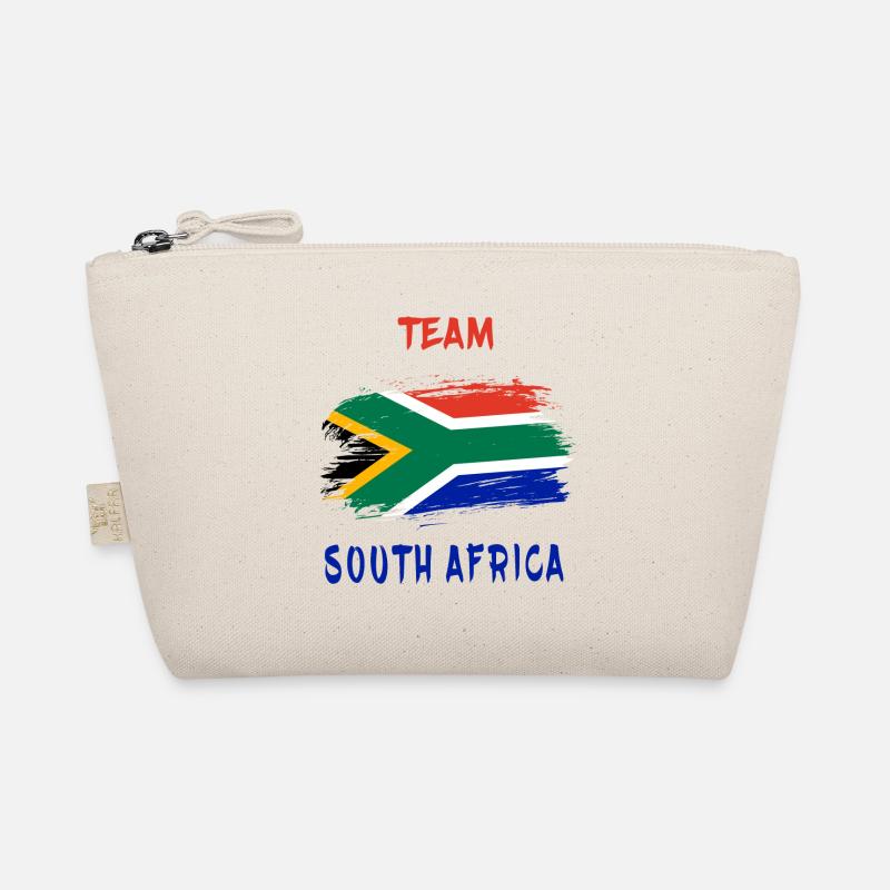 Team Südafrika Flaggen Design - Bio-Täschchen - Natur
