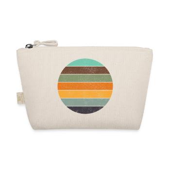Retro Regenbogen Sunset Blau - Bio-Täschchen - Natur - Vorne